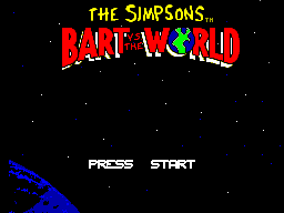 Simpsons, The - Bart vs. The World (Europe) Title Screen